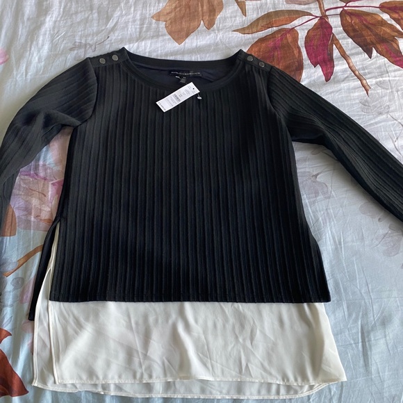 Layered Mixed-Media Sweater - Picture 2 of 3